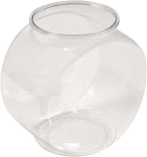 Koller Products 1-Gallon Fish Bowl, Shatterproof Plastic with Crystal Clear Clarity...