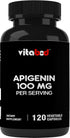 Apigenin 100mg per Serving - 120 Vegetable Capsules - Raw Plant Extract from Chamomile Flower - Non Habit Forming – Active Bioflavonoids & Antioxi...