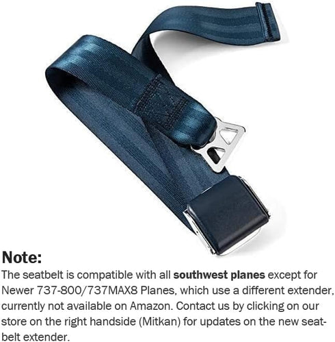 Mirone Adjustable Airplane Seat Belt Extender for Only Southwest Airlines Plane (7-32 Inch), E-9 Safety Certified (Type B)...