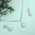 Yean Bride Silver Bridal Necklace Earrings Set Crystal Wedding Jewelry Set Rhinestone Choker Necklace for Women and Girls (Set of 3)...