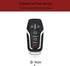 Leather Cover Key Fob Shell Compatible with Ford F150/F250 2015 2016 2017 5 Buttons Keyless Remote Control (B-Blue) …...