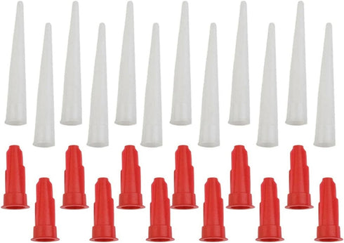 Caulk Extension Nozzle Sausage Caulking Gun Tips Plastic Caulk Nozzles for Sealing and Preserving,Applicator Replacement Extension Tool Supplies A...