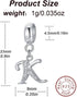 925 Sterling Silver Letter Charm Initial A-Z Charm Alphabet Crystal Anniversary Word Birthday DIY Family Charm for Pandora Charm Bracelet...