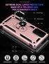 for Samsung Galaxy Note 20 Case, Note20 5G Case with HD Screen Protectors, Military-Grade Metal Ring Holder Kickstand 15ft Drop Tested Shockproof ...
