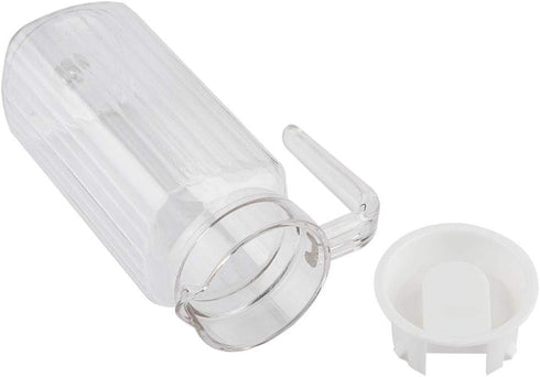Fdit Acrylic Transparent Juice Bottle Striped Water Ice Cold Juice Jug with Lid great for Homemade Juice & Cold Tea or for Milk Bottles Reusable D...