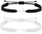 2Pcs Cross Matching Couple Bracelets Handmade Black String Rope Braided Bracelet Cross Charm Adjustable Protection Christian Bracelet for Women Me...
