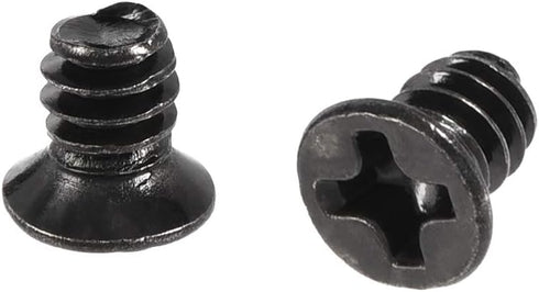 uxcell #6-32 x 13/64" Phillips Flat Head Screws Fastener Black for Laptop PC TV Fan Switch 60pcs...