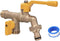 Outdoor Water Faucet, Wall Mounted Garden Water Faucet with Two 3/4 inch Brass Ball Valves Water Tap Splitter for Outdoor,Garden,Home, Balcony, Ho...