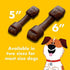 5-Inch Long-Lasting Dog Chew Bones, Made in The USA, All Natural Rawhide-Free Highly-Digestible Treats, Peanutty Bliss - 7 Count...