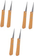 EXCEART 6 Pcs Engraving Patch Wooden Handle Fettling Polymer Clay Tools Polymer Pocket Fettling Japanese Pocket Wooden Clay Tools Art Tool Stainle...