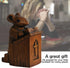 Church Mouse Statue, Wooden Church Mouse in The Pulpit Collectible Figurine for Home and Office Desktop Decor, Mouse Ornament On The Pulpit Sculpt...