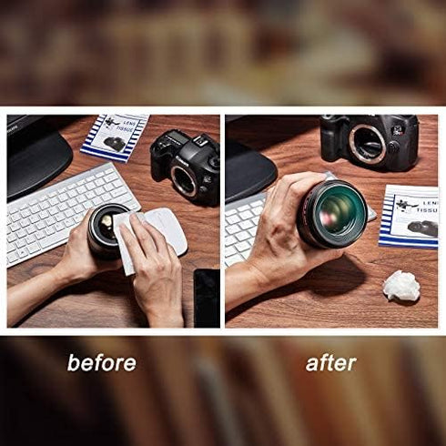 500 Pieces Lens Cleaning Paper Tissue and 2 Double Sided Cleaning Cloth-Lens Cleaning Paper for Camera Lenses, Microscopes, Computer Screens, Magn...