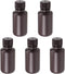 uxcell Plastic Lab Chemical Reagent Bottle 50ml/1.7oz Small Mouth Sample Sealing Liquid Storage Container Brown 5pcs...