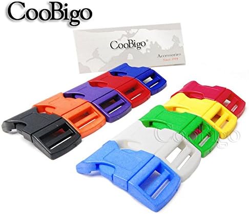 10Pack 1"(26mm) Contoured Plastic Side Release Buckles, Paracord Buckles for Backpack Straps Paracord Bracelet Pet Collar...