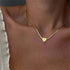 Gold Initial Heart Necklace for Women Girls 14K Gold Plated Letter Necklace Dainty Gold Herringbone Chain Heart Choker Necklace Personalized Name ...