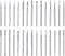30 Pcs 2.35mm Shank Diamond Titanium-Coated Burrs Set, Rotary File Burs Accessories Kit for Grinding Polishing Carving Stone Jewelry Ceramics...