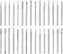 30 Pcs 2.35mm Shank Diamond Titanium-Coated Burrs Set, Rotary File Burs Accessories Kit for Grinding Polishing Carving Stone Jewelry Ceramics...