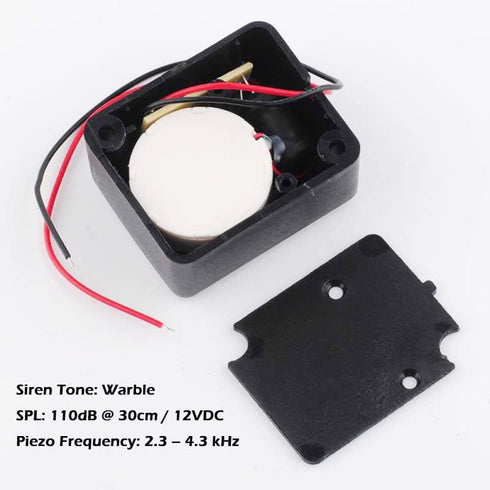 12V DC Black Mini Piezo Alarm Siren 110dB Insurance Safes Anti-Theft Alarm High-Decibel Buzzer for Car?Pack of 5?...