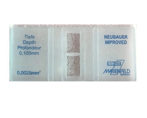 Cell Counting Chamber Brightline 06 100 10 Neubauer Improved MarienfeId lab cellware...