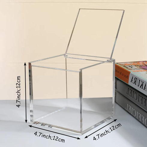 Thickened Acrylic Coffee Pod Holder Organizer Clear Capsule Holder Storage Box, Transparent Desktop Tea Display Case 4.7x4.7x4.7 in, No Assembly R...