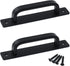 2Pcs Barn Door Handle Sliding Barn Door Pull Handle Kitchen Cabinet Drawer Handle Aluminum Alloy Flush Flat Base Cabinet Pull Door Panel Pull (5.0...
