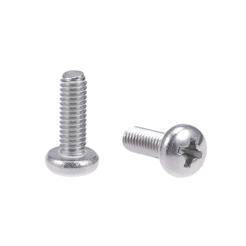 uxcell M4x12mm Machine Screws Pan Phillips Cross Head Screw 304 Stainless Steel Fasteners Bolts 8mm Head Dia 60Pcs...