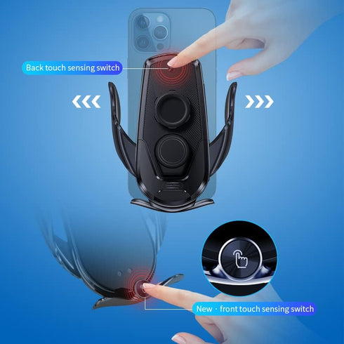 Wireless Car Charger Mount,Auto Clamping Air Vent Phone Holder for Car,New Upgraded Model,15W Qi Fast Charging/Magnetic DC Charging for All Mobile...