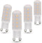 KAKEMONO G9 LED Bulb 4W, 40 Watt T4 G9 Halogen Equivalent 120V Chandelier Lighting Non-Dimmable, Soft Warm White 2700K, 4 Pack...
