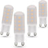 KAKEMONO G9 LED Bulb 4W, 40 Watt T4 G9 Halogen Equivalent 120V Chandelier Lighting Non-Dimmable, Soft Warm White 2700K, 4 Pack...