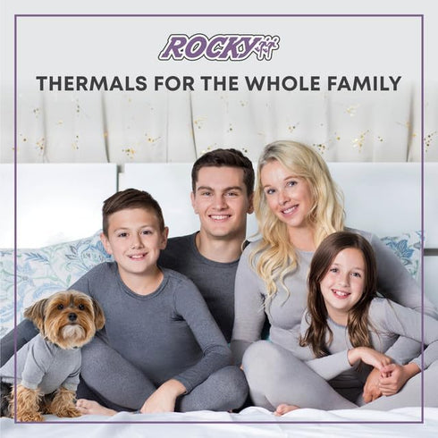 Rocky Thermal Jacket Clothes Fleece Lined Sweater for Dogs, Puppies, Warm Coat Bodysuit Onesie One Piece Vest Pet Jammies with Leg Warmers for Sma...