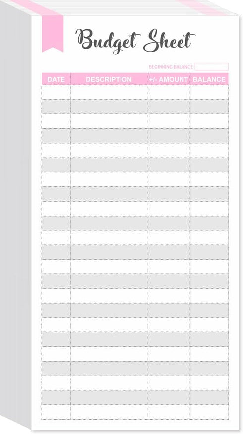 (Set of 90) Expense Tracker for A6 Budget Envelopes, Unpunched Budget Sheets Use with A6 Budget Binder Pockets, 3.1"x6.3"...