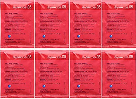 Safale US-05 Dry Yeast, 11.5 g (Pack of 8) (Limited Edition)...