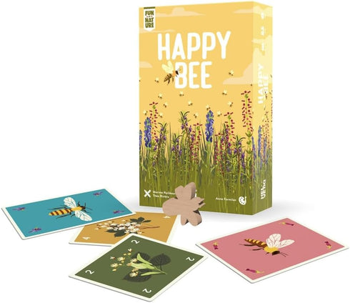 Happy Bee Card Game - Strategic Pollen Harvesting for Victory! Educational Game, Fun Family Game for Kids & Adults, Ages 8+, 3-6 Players, 15 Minut...