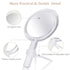 Double Sided 1x - 7X Magnification Hand Held Makeup Mirror with Adjustable Stand,clear (7X)...