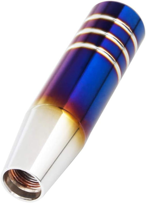 Aluminum Weighted Shift knobs, Universal Burnt Blue Long Shift knobs Automatic Manual Vehicles Lever Cover Head Shift Knobs 5 Inch with 3 Threaded...