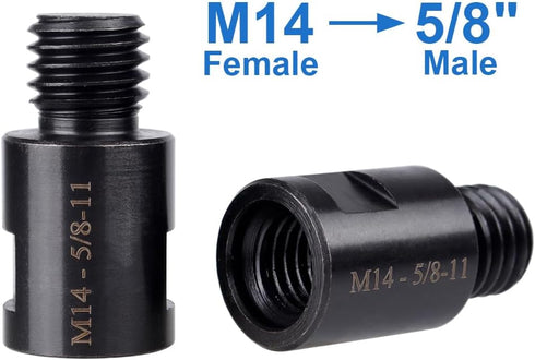 Wolfride M14 to 5/8" Angle Grinder Attachment Adapter M14 female to 5/8-11 male adapter (2 Pcs)...
