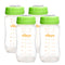 Matyz 4-Pack Breastmilk Storage Bottles with Lids (Green, 8oz Each) - Wide Mouth Breastmilk Collection Storage Bottle - Leakproof Breast Pump Bott...