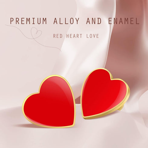 12 Pcs Heart Brooches Decorative Brooch Pins Collar Pins Valentines Day Party Favors Anniversary Women Costume Accessory...