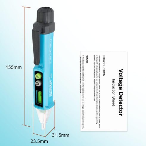 ALLOSUN Non-Contact Voltage Detector,Dual Range AC 12V/48V-1000V,High/Low Sensitivity,Live/Null Wire Finder,Buzzer Alarm,Electrical Tools with LED...
