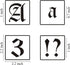 1 Inch Alphabet Letter Stencils for Painting - 70 Pack Old English Letter and Number Stencil Templates with Signs for Painting on Wood, Reusable L...