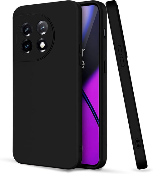 Phone Case for OnePlus 11(2023), Slim Silicone Mobile Cover Waterproof with Full Camera Protection - Black...