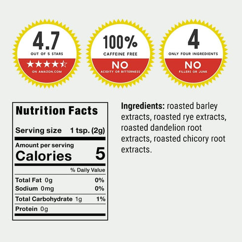 100 Cup Bag of Original Dandy Blend Instant Herbal Beverage with Dandelion, 7.05 oz. (200g) Bag...
