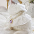 Pearl Collar for Cats Pearl Dog Collar Heart Shape Rhinestone Necklaces for Small Dogs Collar Accessories Cat Pearl Collar (Large, Violet)...