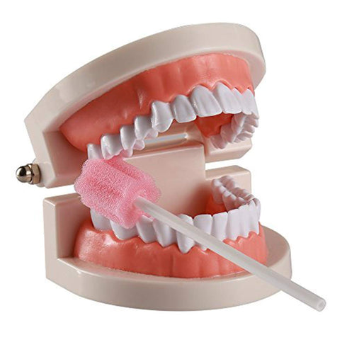 100PCS Disposable Mouth Swabs Sponge - Unflavored & Sterile Oral Swabs Dental Swabsticks for Mouth Cleaning...