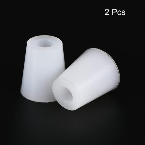MECCANIXITY Silicone Rubber Tapered Plug 17mm to 23mm with Hole White for Powder Coating, Painting, Anodizing, Plating, Sandblasting, Laboratory U...