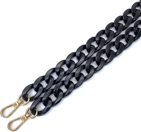 Decker DIY 40 Inches Acrylic Purse Chain Plastic Handbag Strap Shoulder Cross Body Strap with Metal Buckles...