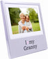 Haysom Interiors I Love My Granny Brushed Silver Metal 6" x 4" Picture Frame with White Matt...