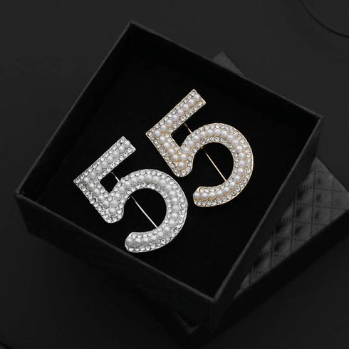 Celebrity Designer Pearl Rhinestone Pins Brooches Gift...