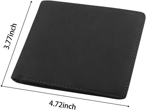 Kenon Personalized Leather Wallet For Man, Engraved RFID Blocking Bifold Stylish Black Wallet For Man Valentines Birthday Christmas Gifts...