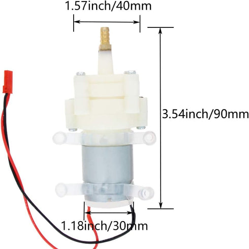 Fielect 5-12V Self Priming Diaphragm Pump Motor Shock Absorption Water Pumps DC Diaphragm Pump 5mm Copper Mouth R385 with JST Wire...